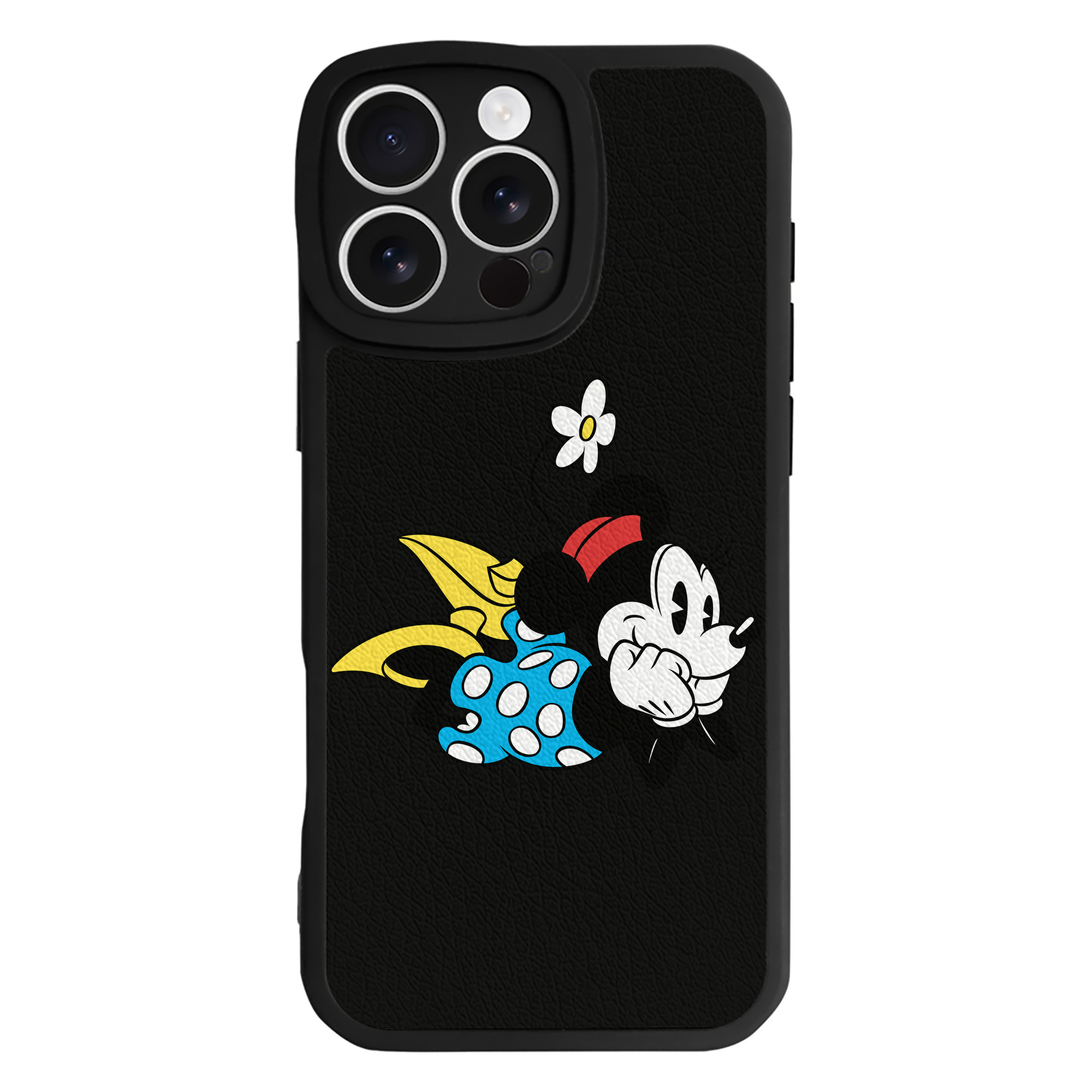 （画像用） ミッキーマウス Mickey Mouse 【iPhone 16シリーズ対応】シリコンスマホケース（レザー調） 材質：シリコン
